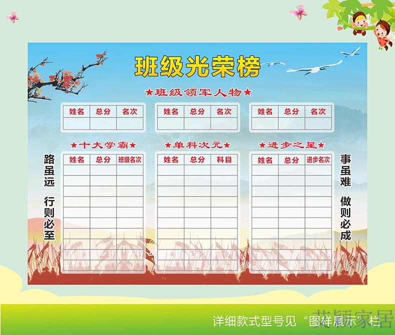 高中初中小学教室布置班级光荣榜英雄榜荣誉榜墙单科状元墙贴纸lo02小