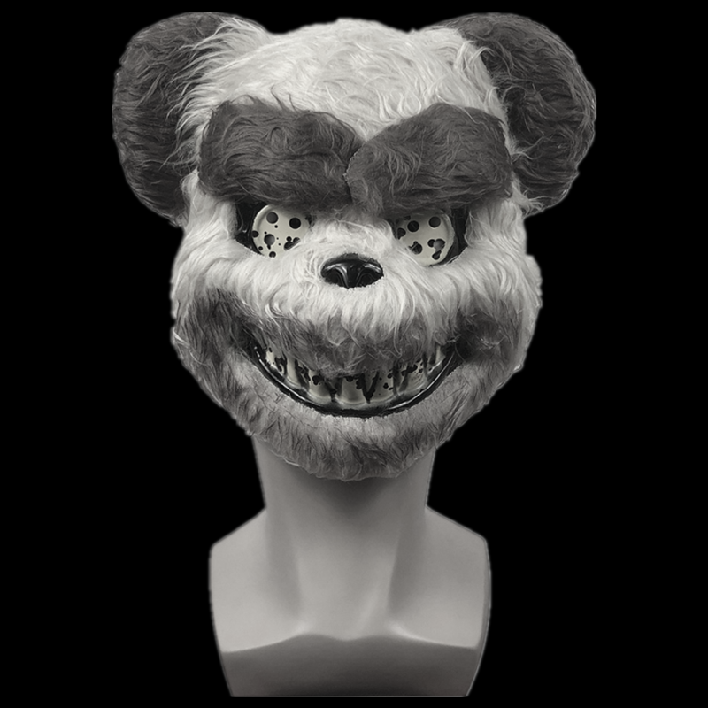 可狄(kedi)血腥兔子毛绒面具男屋jk拍照道具网红棕熊头套全脸 黄棕色