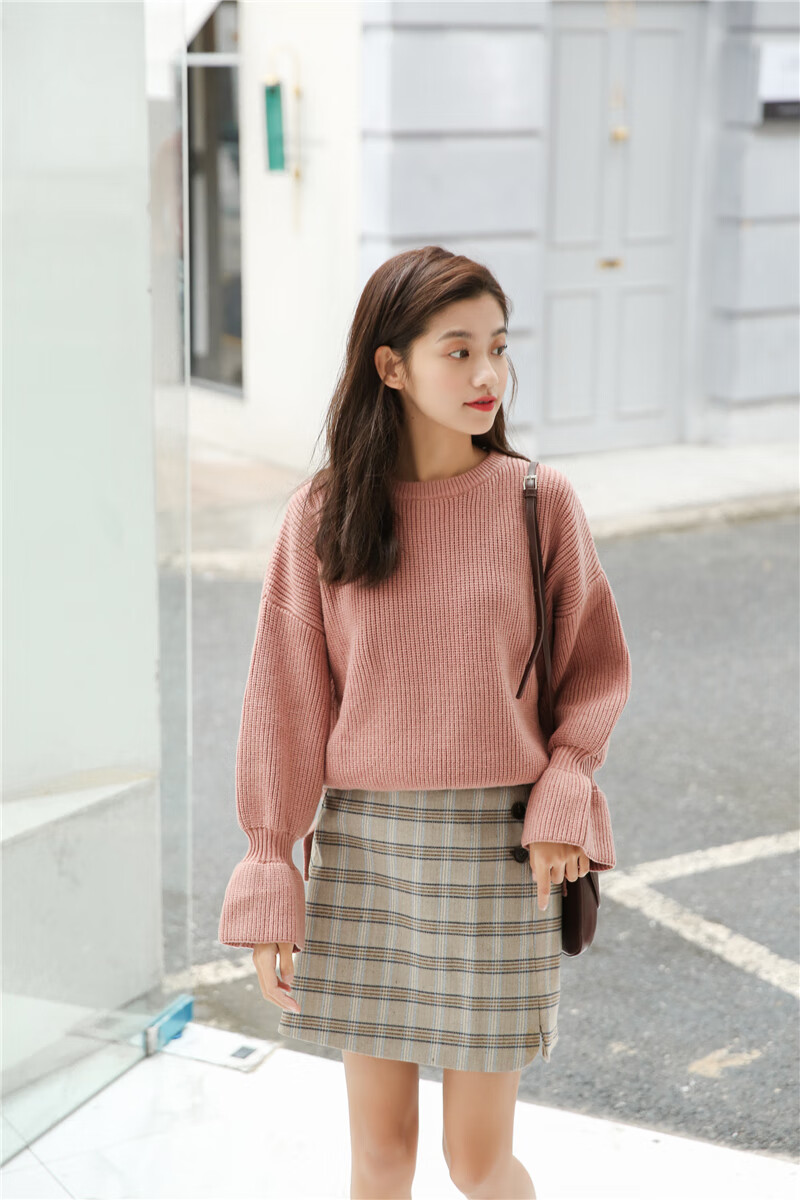 瑷伊学院风高中初中生女生毛衣女学生韩版宽松百搭冬季时尚秋天衣服