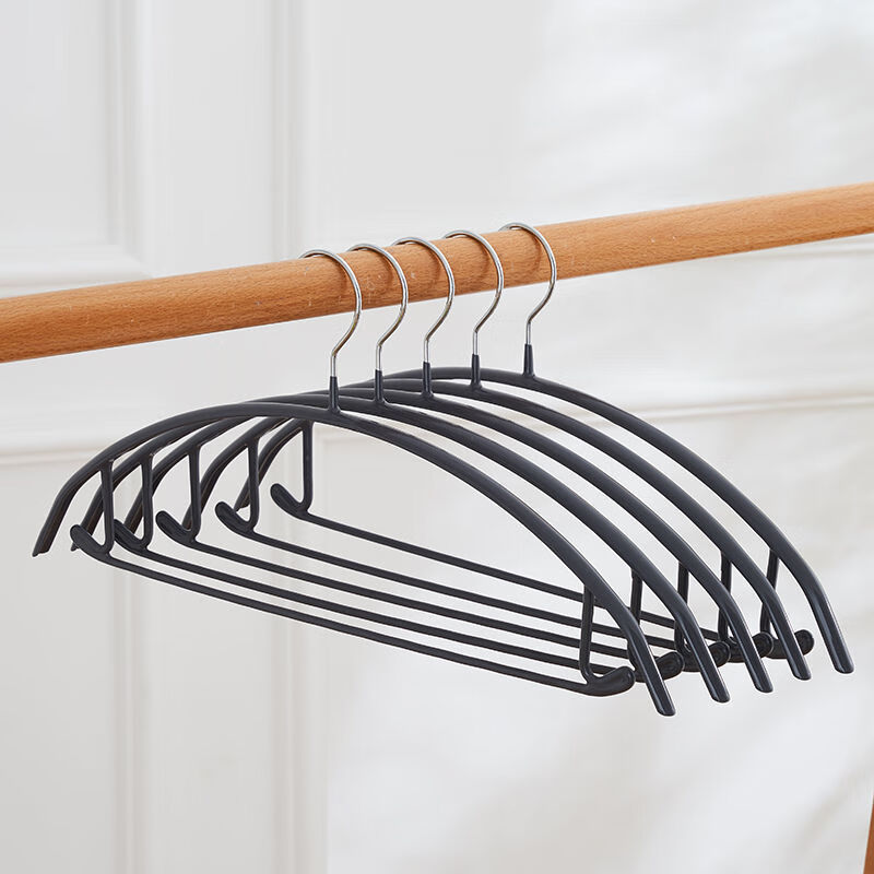衣服架衣撑成人衣架塑料衣挂衣服挂学生803半圆浸胶衣架北欧蓝10个装
