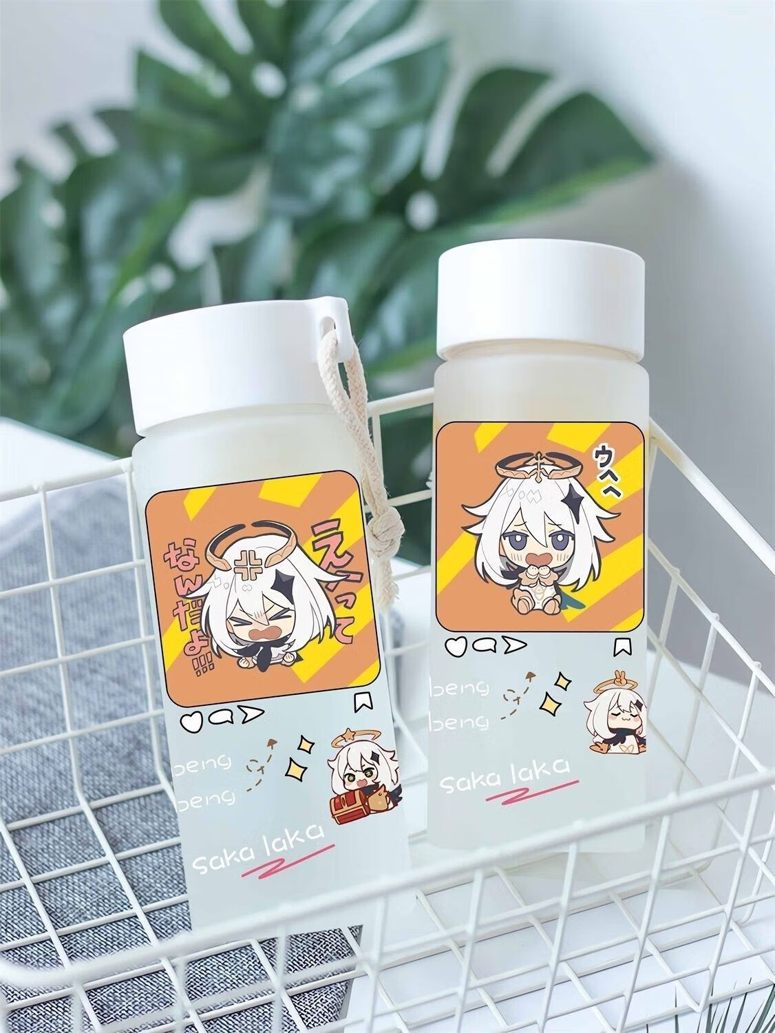 原神联名水杯原神联名水杯魈女仆原神周边胡桃钟离挂件原创同人二次元