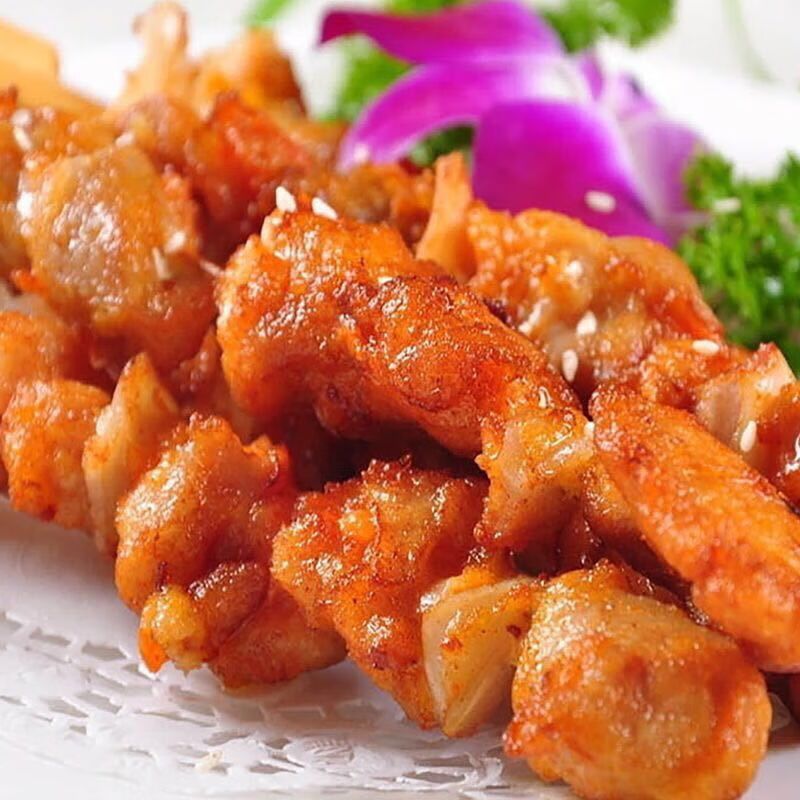 鸡肉串 骨肉相连串 骨肉相连 25根 烧烤油炸小吃奥尔良鸡肉串软骨串