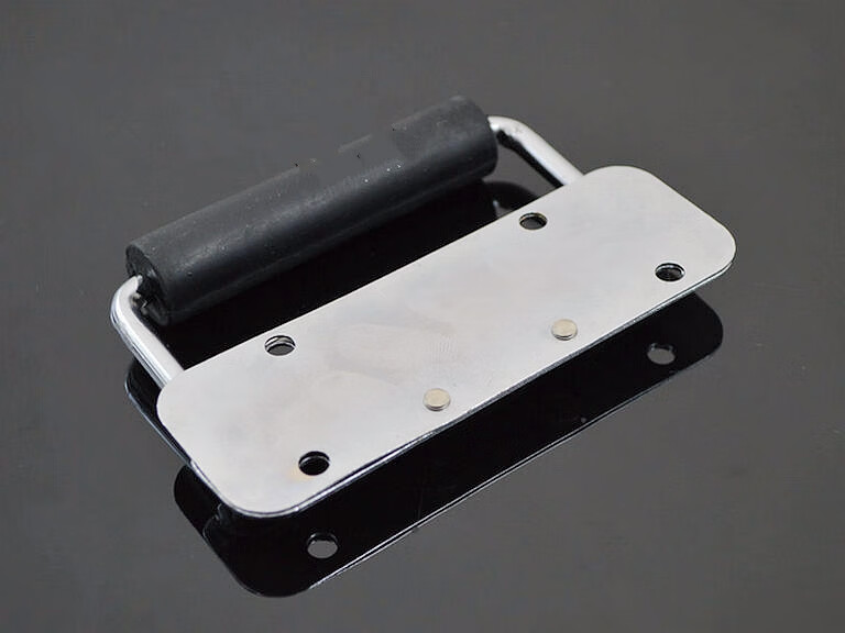 加厚不锈钢弹簧折叠拉手工具箱活动提手木箱环提手工业设备箱把手