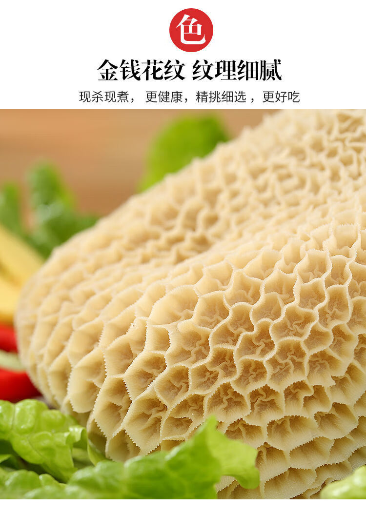 棠鲜生金钱肚新鲜黄牛半成品熟牛肚蜂窝肚1斤装