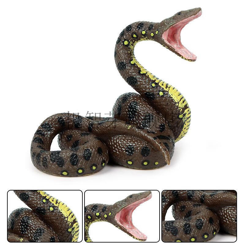 玉米蛇仿真大蟒蛇模型巨蟒眼镜蛇响尾蛇两栖爬行动物模型认知玩具摆件