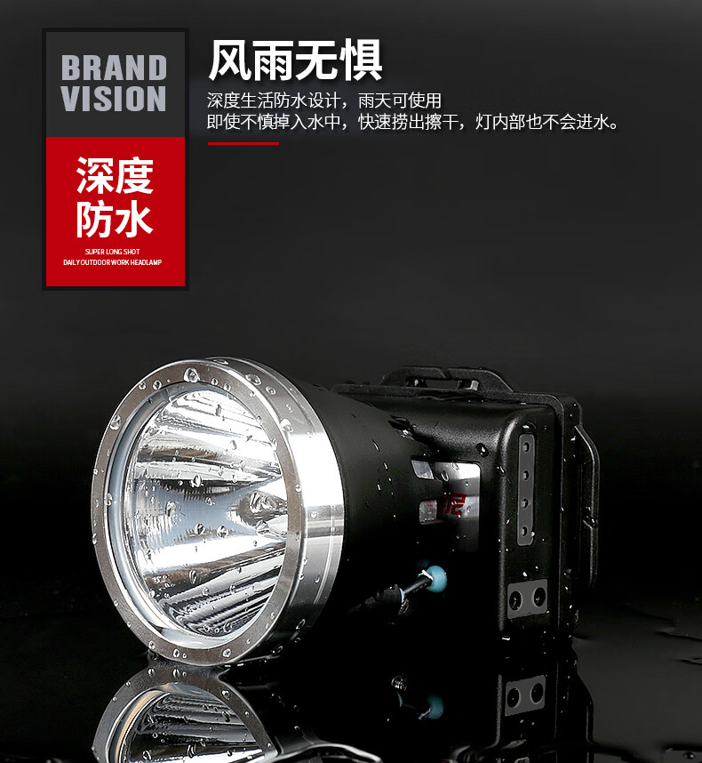 雅尼led头灯强光充电超亮头戴式手电筒超长续航锂电矿灯进口yn726u