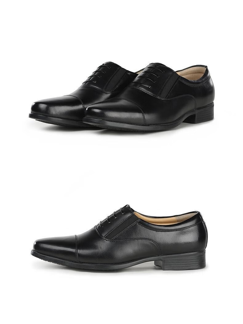 华宇营地校尉三接头皮鞋男真牛皮军工休闲商务简约套脚男士皮鞋商务