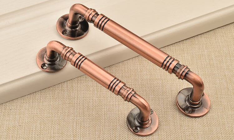 定制仿古铜移门明装拉手双开木门大门对开门把手防盗门柜门免打孔拉手