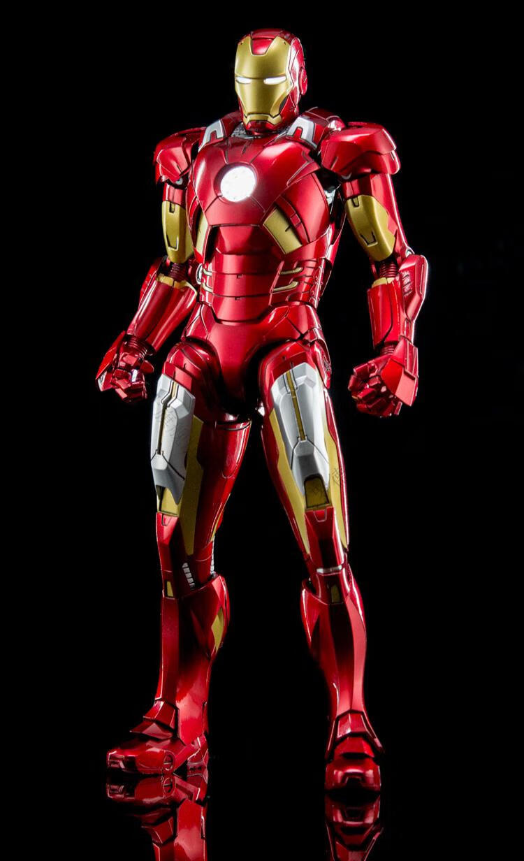 漫威kingarts钢铁侠1/9合金可动发光模型周边现货玩具 mk7钢铁侠