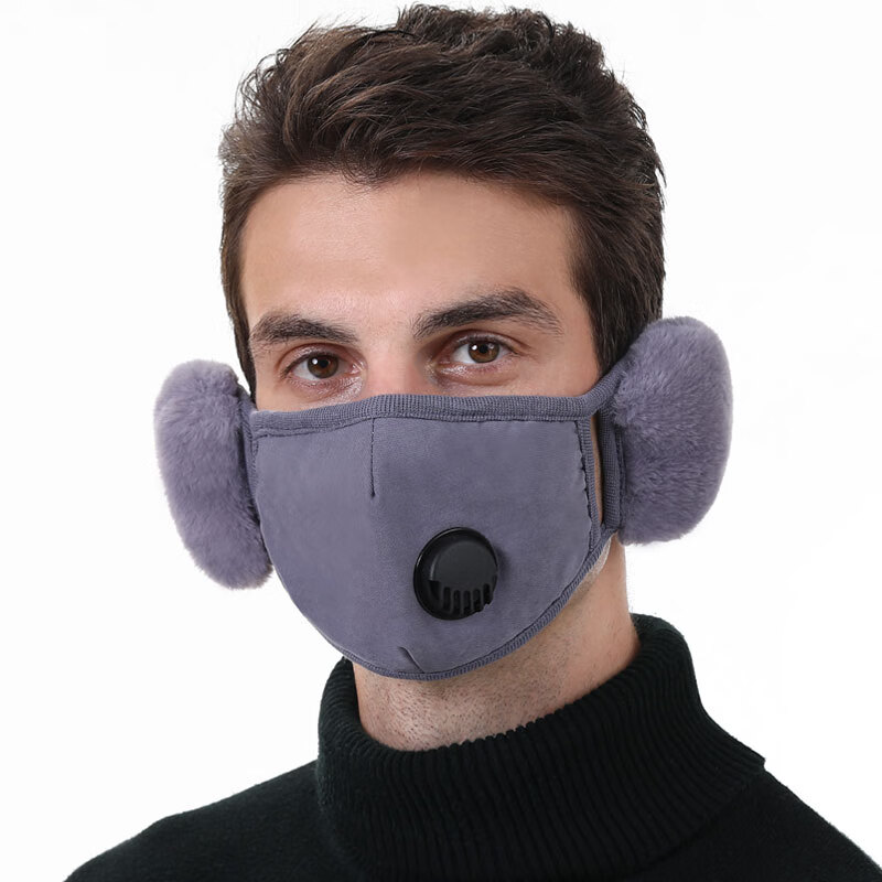 保暖口罩骑行防风耳罩加厚冬季口罩保暖防寒女纯棉护耳罩男加厚女神