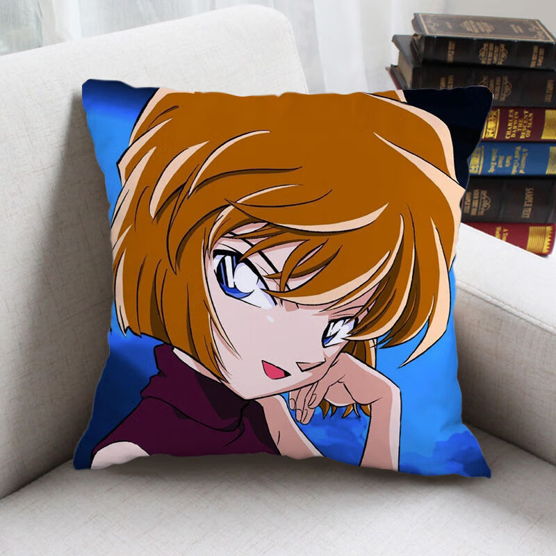 灰原哀动漫抱枕双面名侦探柯南周边二次元靠枕定做枕头生日礼物 t 35*