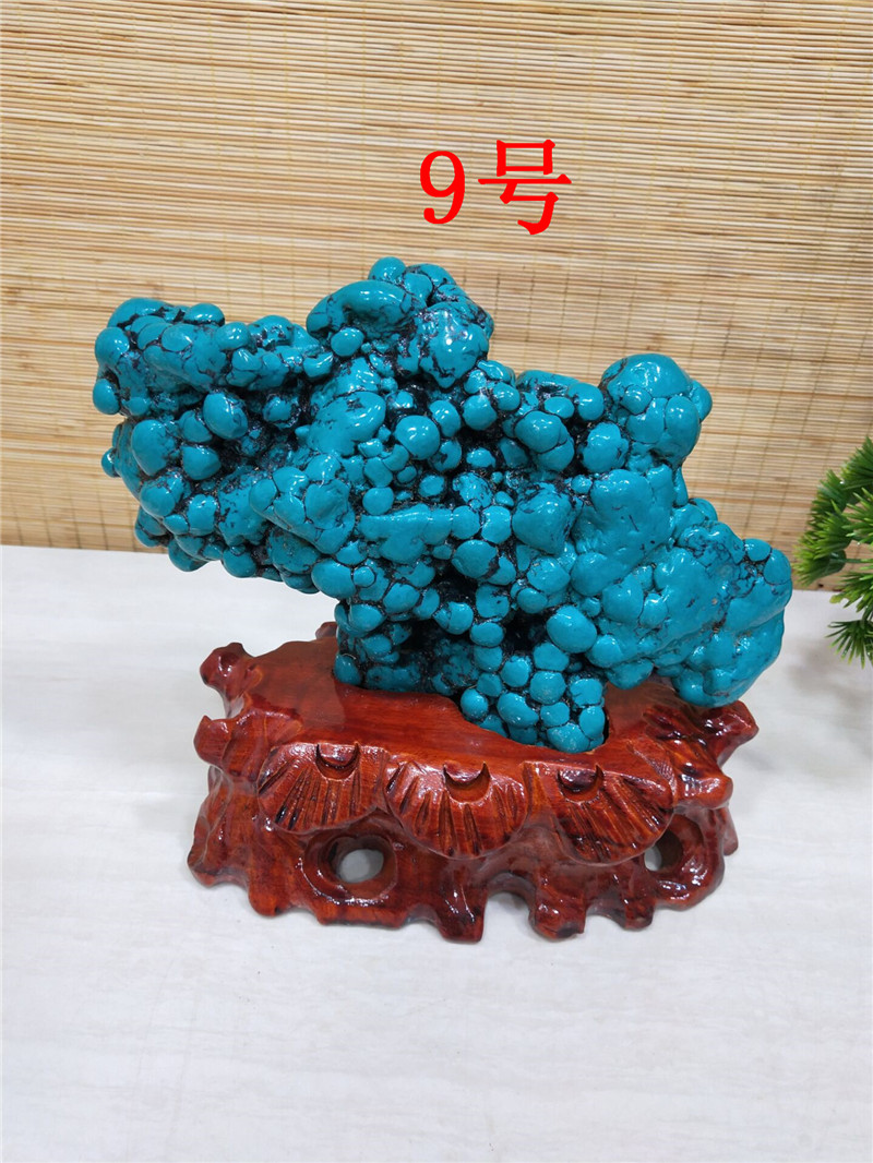 绿松石孔雀石绿宝石原石奇石矿物晶体标本地质科学科普摆件 孔雀蓝13