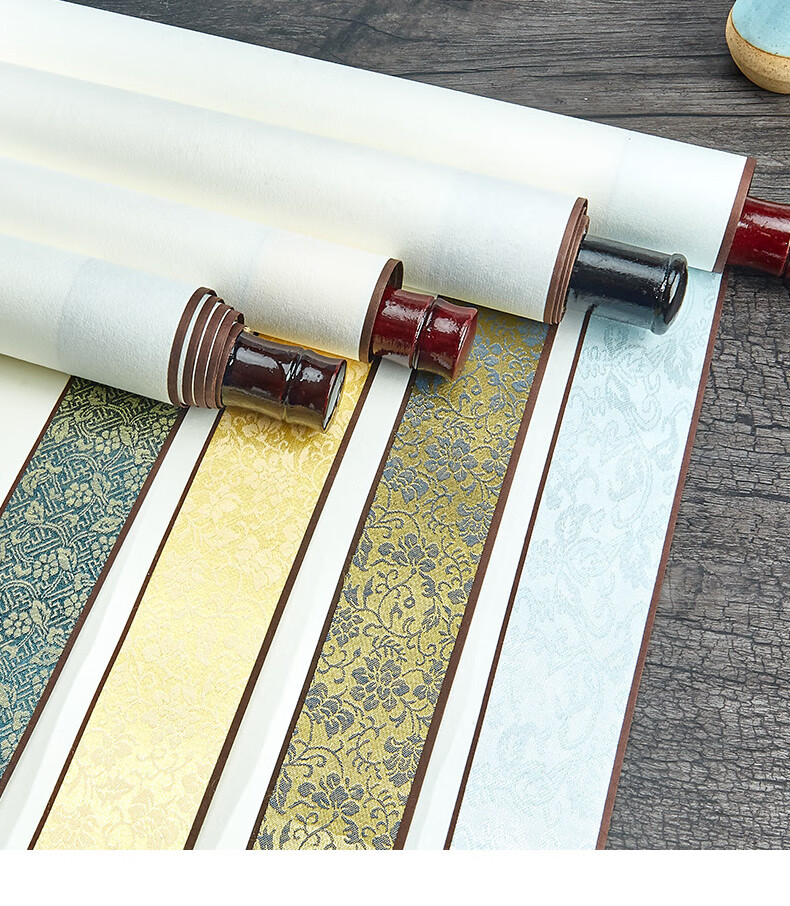 卷画轴空白卷轴装裱好的空白宣纸挂轴书法专用纸作品纸毛笔字挂国画