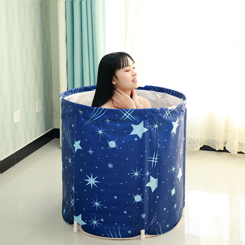 泡澡桶成人折叠加厚洗澡桶家用保温洗澡盆全身沐浴桶汗蒸神器单层7070