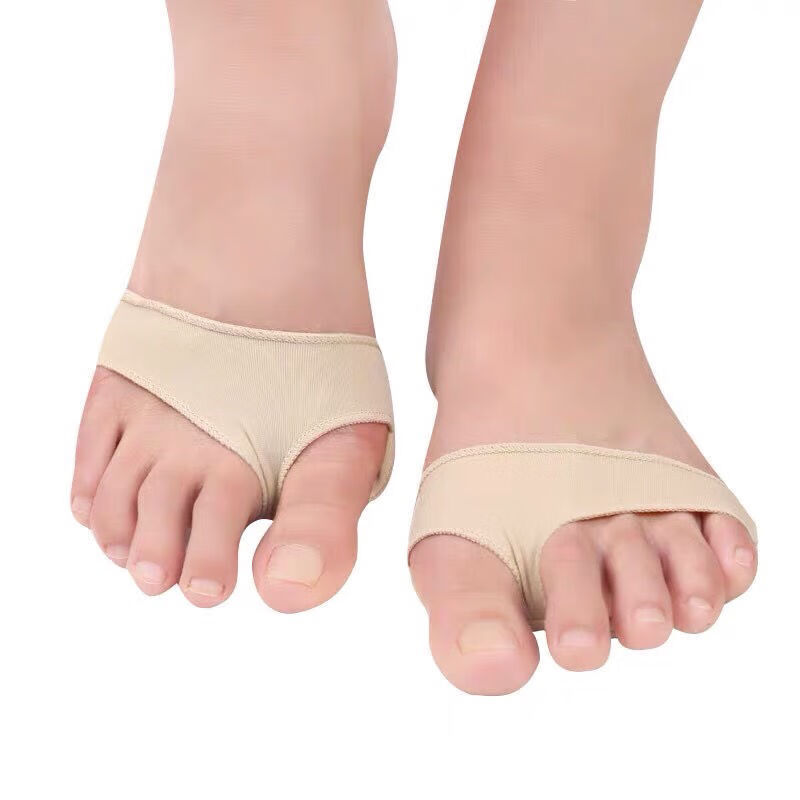 美mz脚前掌垫加厚布硅胶前垫拇指外翻护理套两孔分趾软前掌保护套脚套