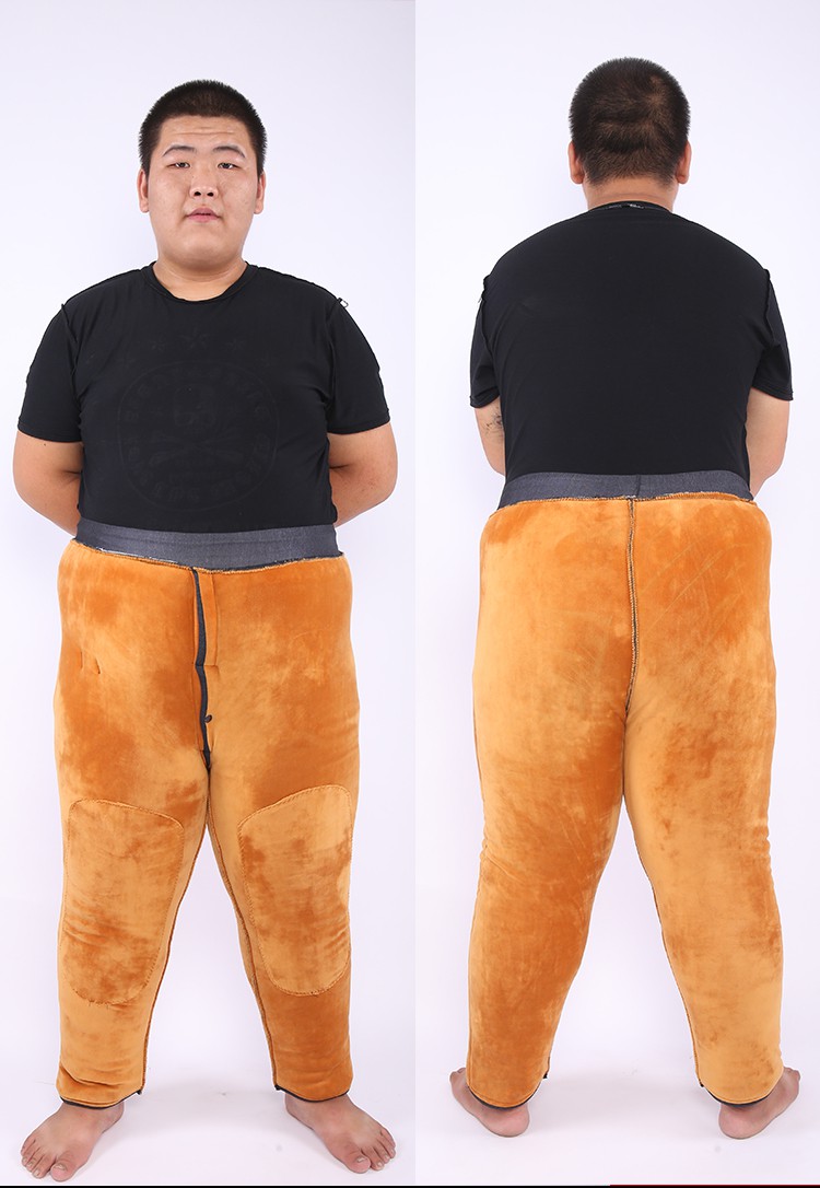 男士驼绒棉裤男生保暖裤加肥加大男士棉裤驼绒特大码大号加厚男女宽松