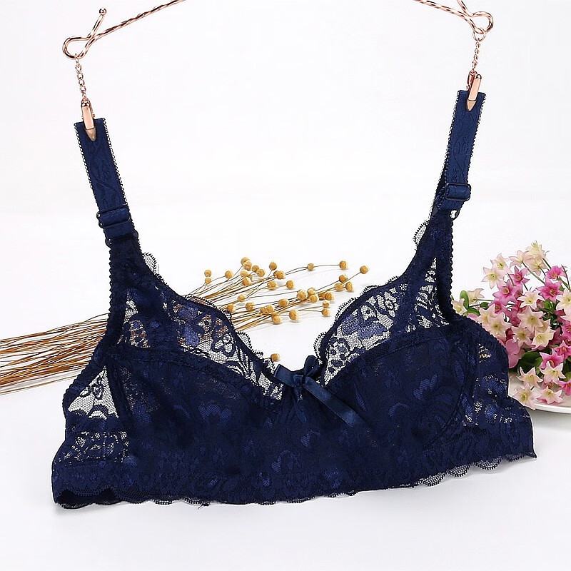 帕娅萱薄杯文胸夏季薄性感单层蕾丝透明网纱女士文胸罩透气薄款内衣dk