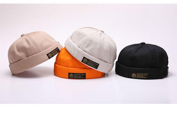 希尔库班光头帽薄款帽子无檐瓜皮帽地主帽男街头潮人嘻哈帽子女流氓帽