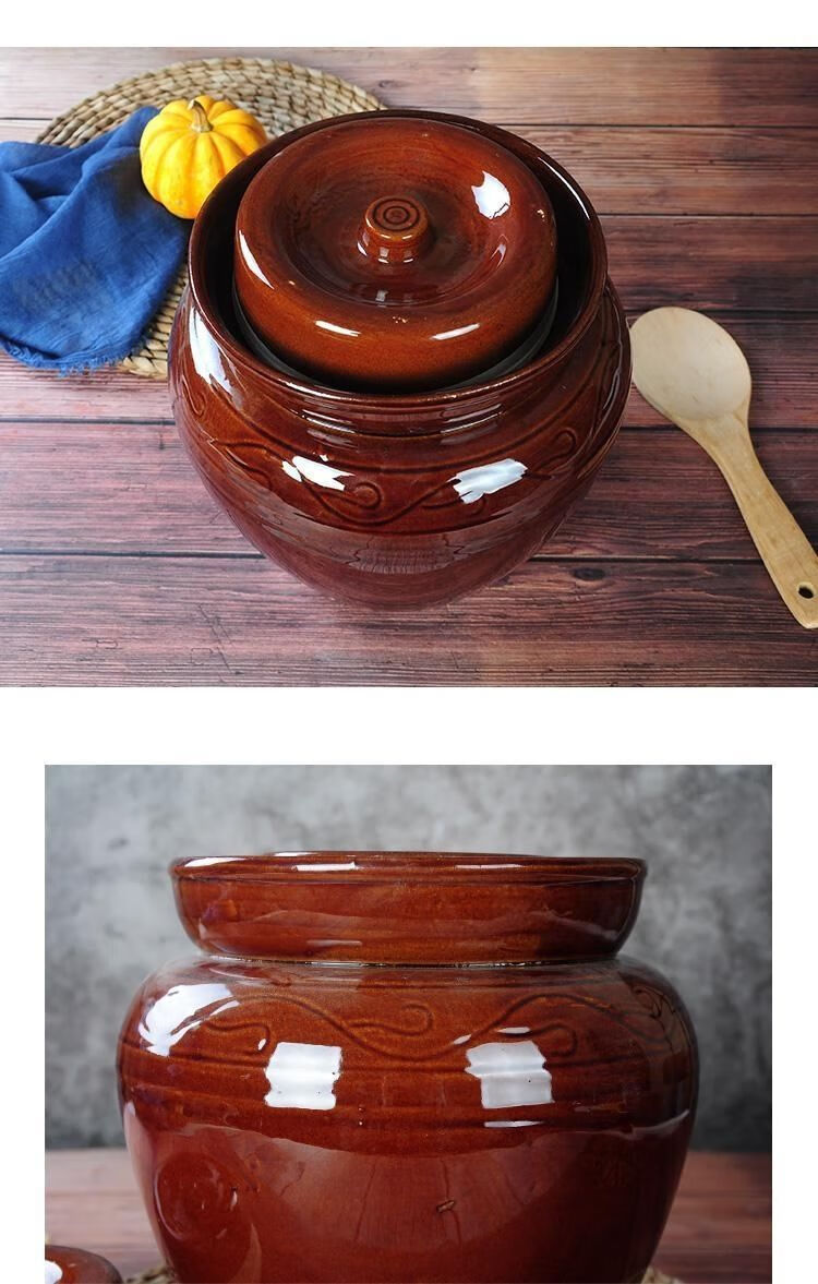 咸菜缸酸菜缸腌菜缸陶瓷泡菜坛子家用老式加厚带盖腌菜腌鸡蛋鸭蛋土陶