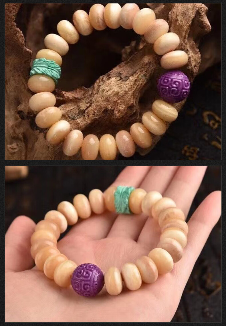 高密度骆驼骨手串未脱脂藏传驼骨念珠算盘珠佛珠手串手链520送礼物把