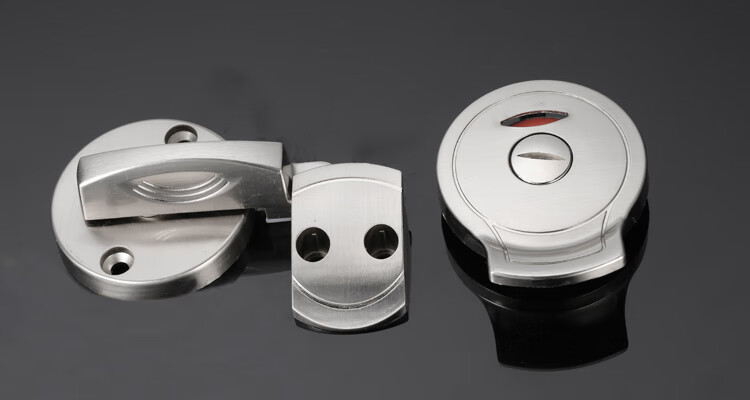 卫生间隔断配件有无人指示锁带拉手隔断门锁公共洗手间门锁扣【图片