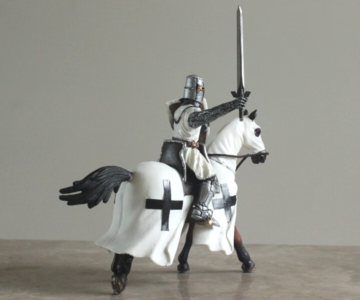 75寸 十字军骑士团之条顿骑士团人马套装 条顿罩袍枪骑【图片 价格