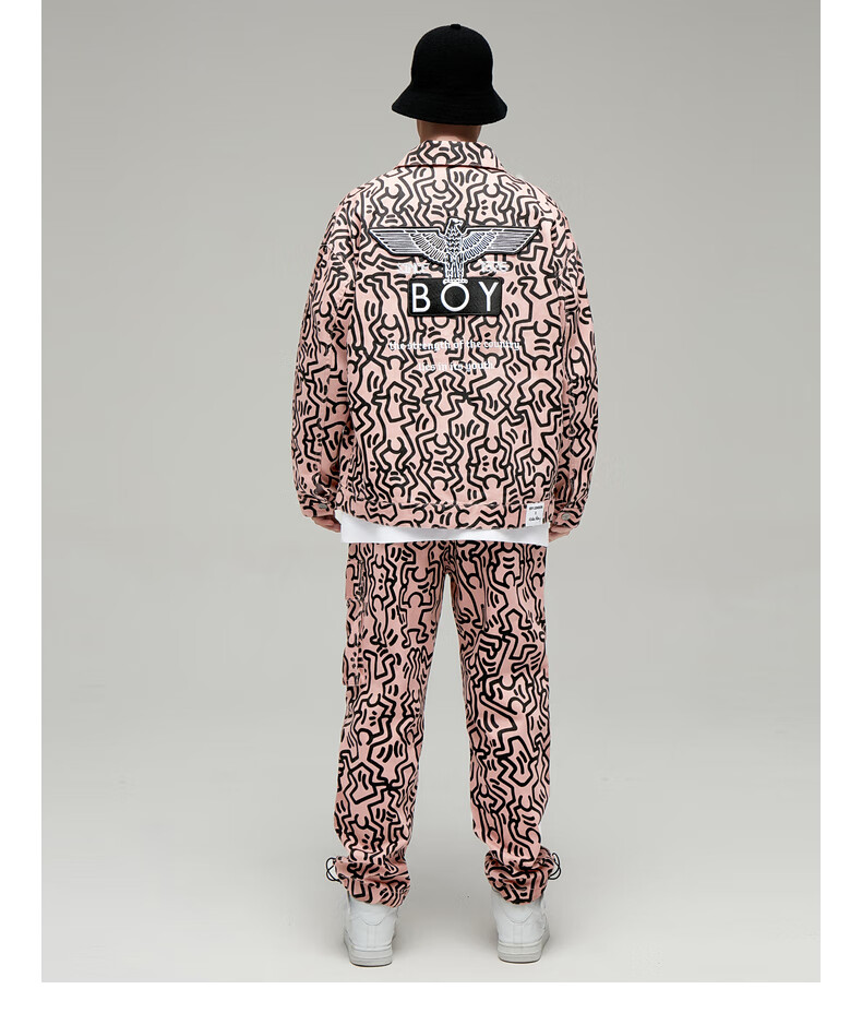 (李斯丹妮同款)boylondon旗舰官网keith haring联名满印涂鸦同款夹克
