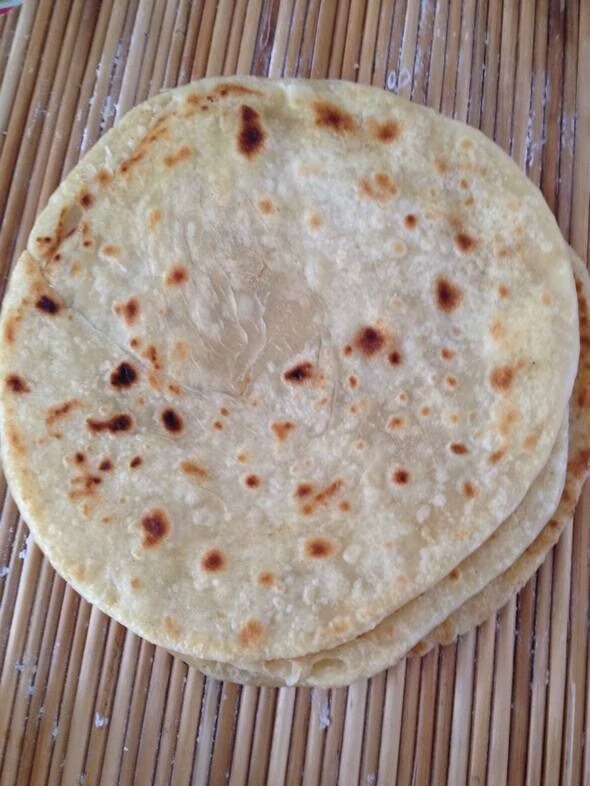 天津特产当日现做现庭风味小吃 烙饼 死面饼大饼饼丝真空包装 二张