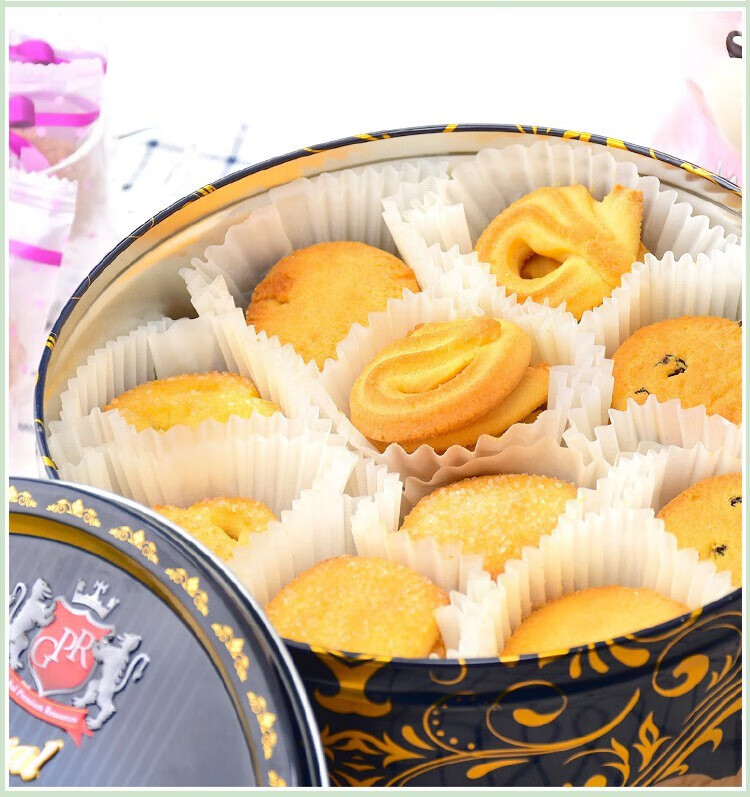 特产优联马来西亚进口曲奇饼干礼盒铁罐装圣诞song礼休闲零食681g gpr