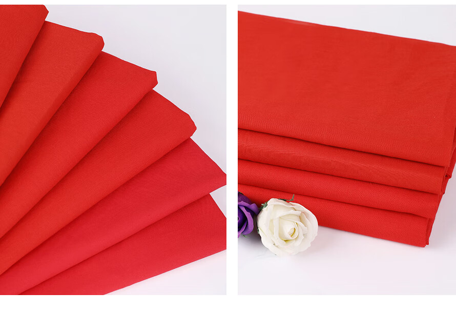 三尺三红布长红布三尺三佛布红色棉布布料棉酒结婚抓周开业秧歌面料