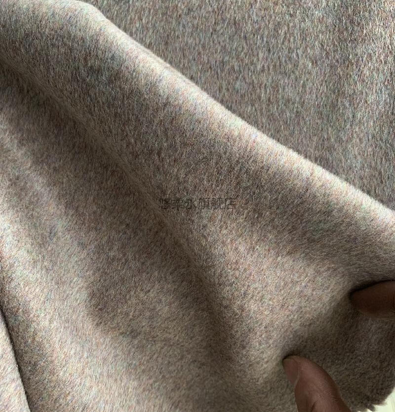 加厚双面法兰绒布料全毛双面羊绒面料羊毛双面呢澳毛羊绒大衣布料加厚