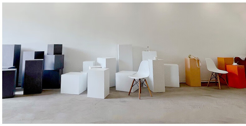 拍照道具白色烤漆立方体木墩摄影方块盒子大长方体几何展示台商场橱窗