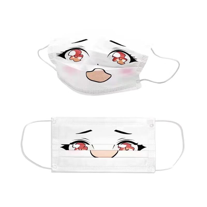 木季云口罩搞笑虎年口罩老虎图案022新年快乐搞怪猫脸笑脸表情包可爱