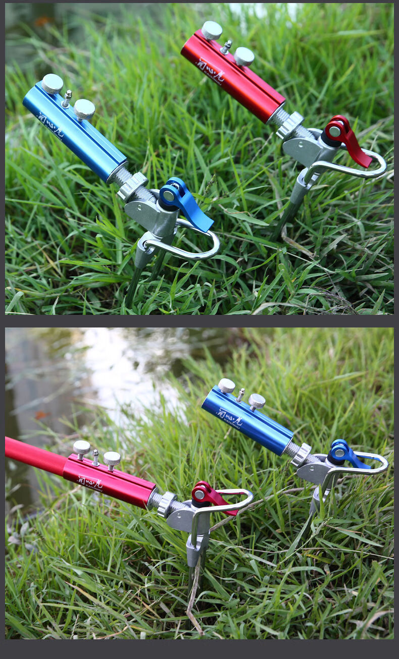 f钓鱼支架地插炮台地插万向不锈钢架杆鱼杆鱼竿支架地插钓鱼用品音然e