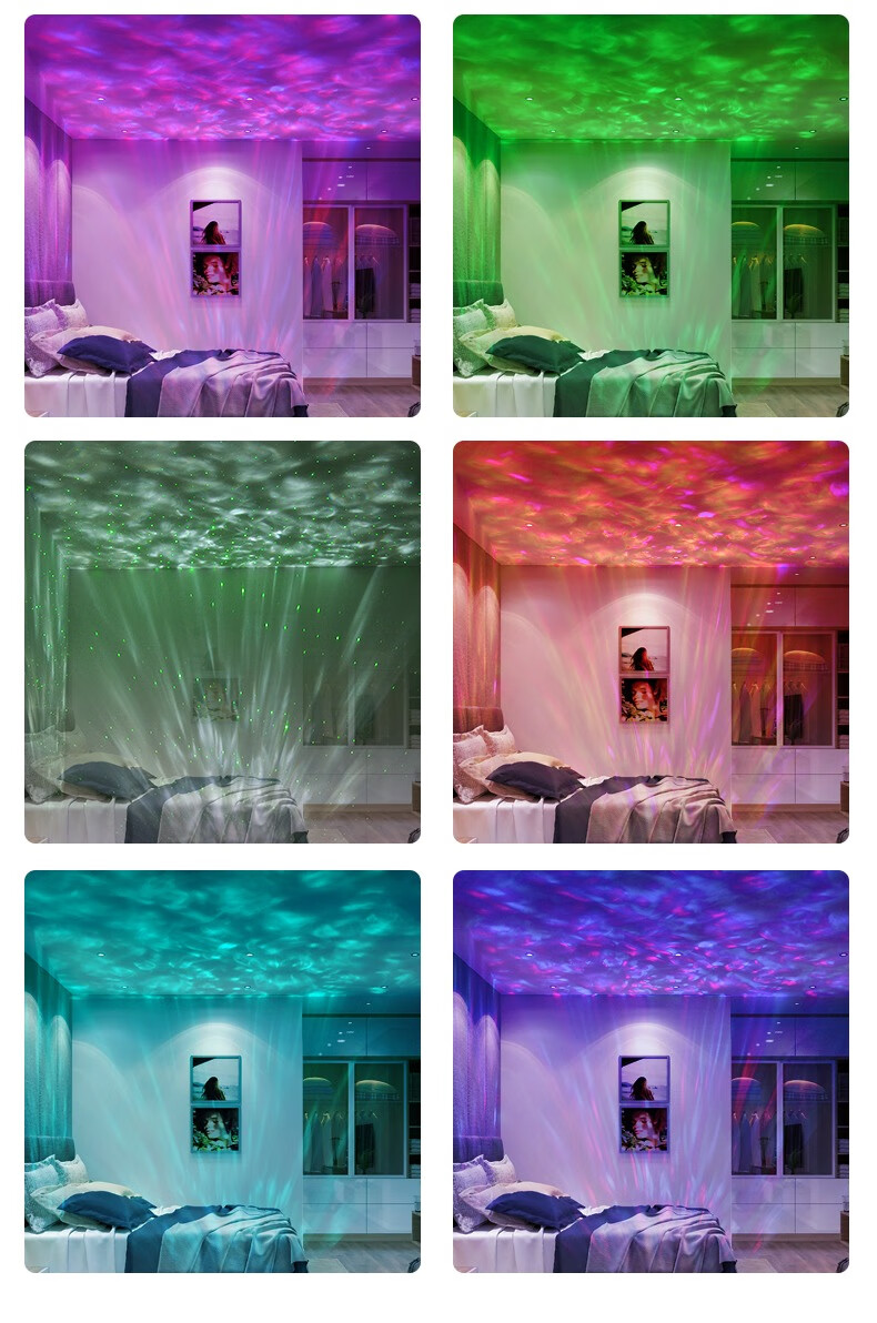 夫妻房氛围灯卧室床头浪漫情调酒店情侣房专用星空害羞小夜灯荏崎黑色