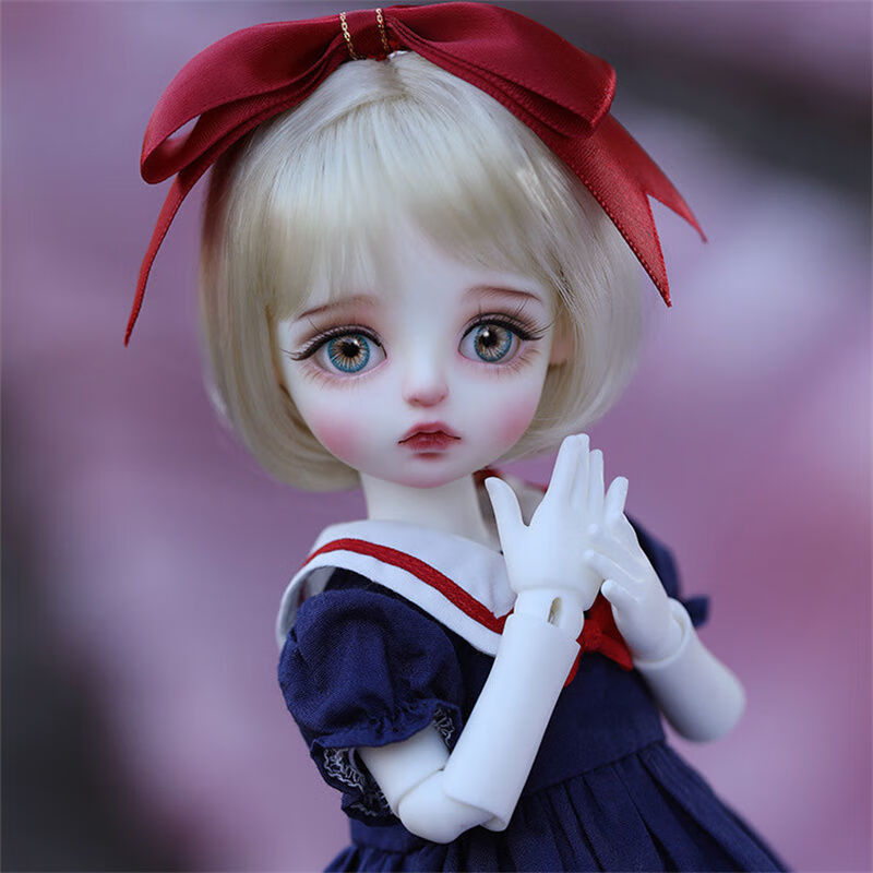 bjd娃娃假发套6分男女娃发假毛高温丝头发长卷直发多款式bjd娃娃六分