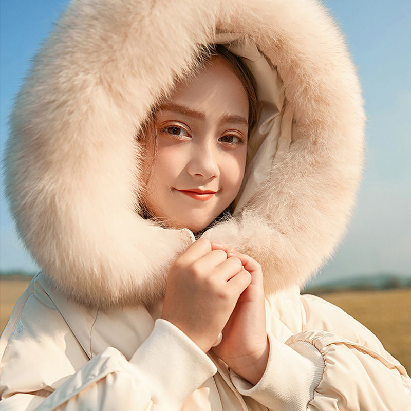 新款洋气中长款女童棉服冬装韩版洋气女大童加厚棉衣小女孩儿棉袄外套