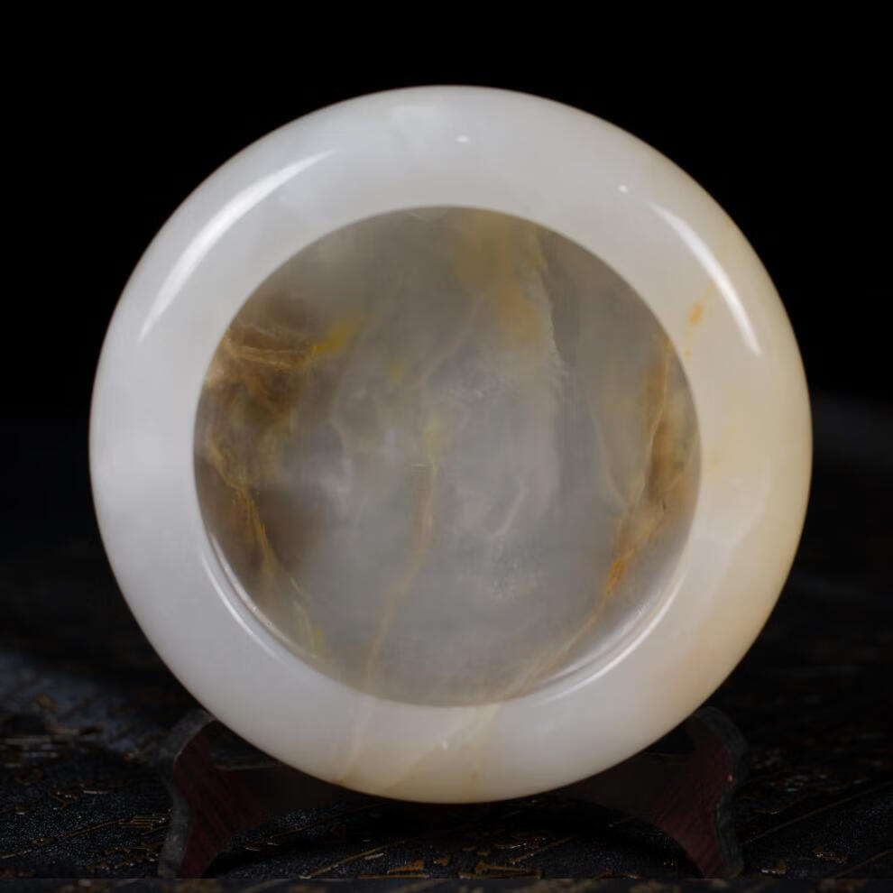 天然玉石烟灰缸天然玉石烟灰缸家用客厅轻奢高端新中式禅意办公室极简