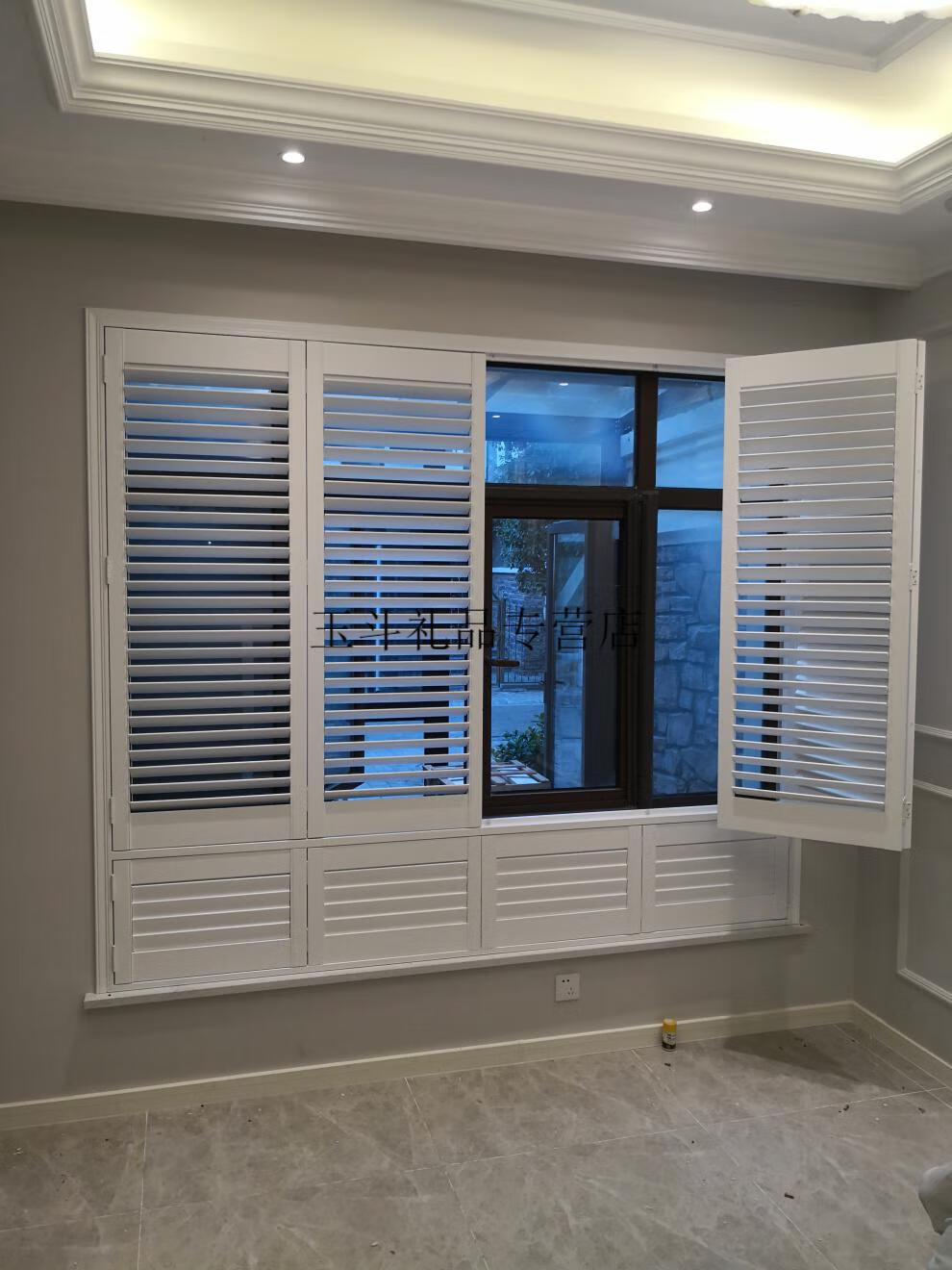 实木透气百叶门窗定制实木百叶门窗透气窗帘免打孔折叠门推拉门移门