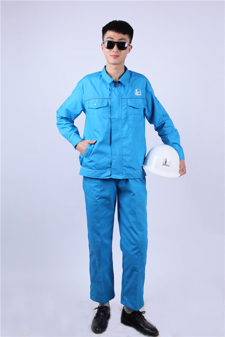 中石化工作服十公司蓝色二五化建灰色春秋男女套装夏装劳保yt 宝蓝