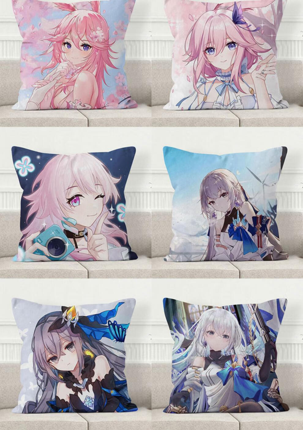 崩坏3抱枕阿波尼亚 崩坏三周边抱枕阿波尼亚八重樱布洛妮娅符华雷电