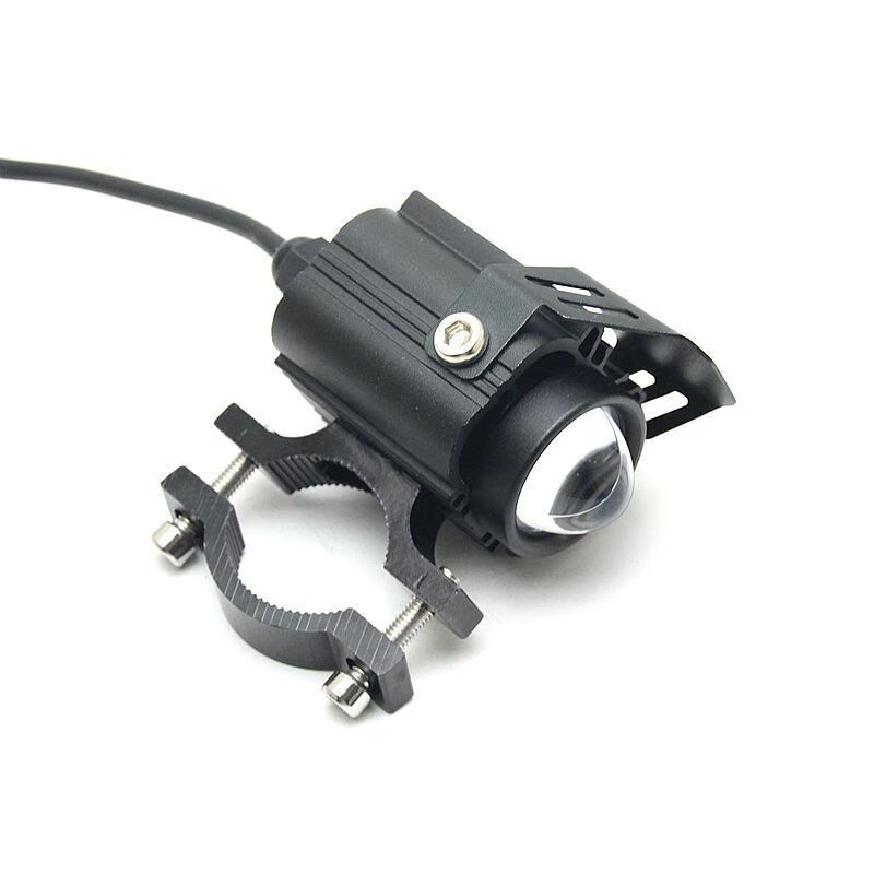 摩托车灯爆闪强光射灯 电动车led灯双光透镜双色远近光超亮铺路灯