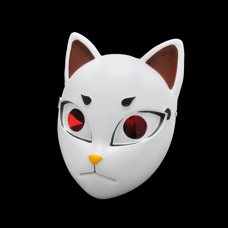 万圣节日本动漫竹苑鬼灭之刃炭治郎锖兔真菰蝴蝶cos狐狸树脂面具 富冈