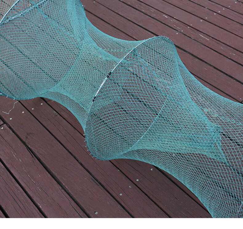 嘉瑰拦河网密眼八字虎口超大入口4股5毫米小网眼双向连体订制鱼网拉网