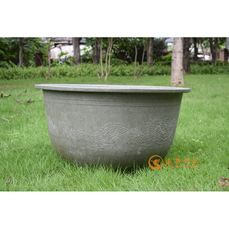 塑料大花盆加厚超特大号码种果树盆庭院家用龙缸处理380有孔外径38高