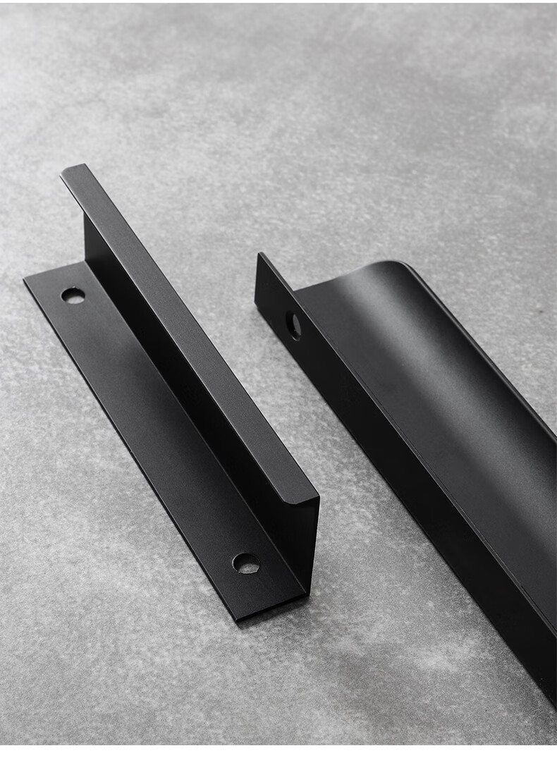 定制隐形拉手长款轻奢通体衣柜柜门拉手加长超长长条金色黑色把手