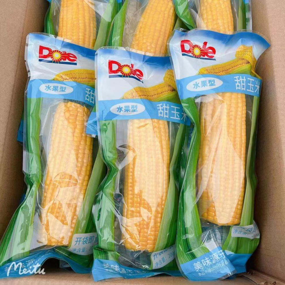 都乐dole甜玉米2根水果玉米开袋即食甜玉米棒子玉米段6个装即食黄玉米