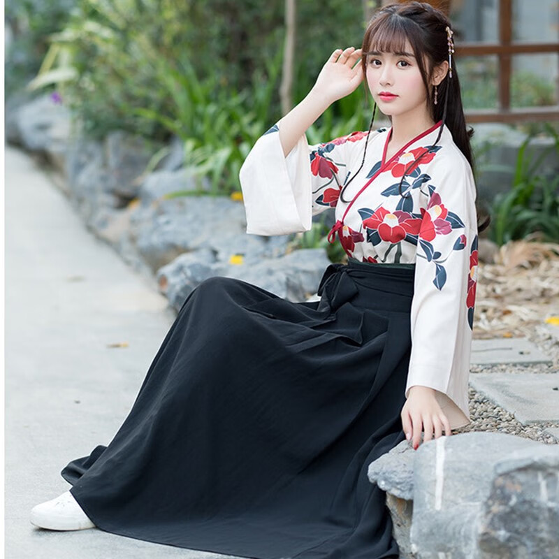 和服女正装樱花日本日式 改良 中国风传统全套结婚复古学生演出服 仅