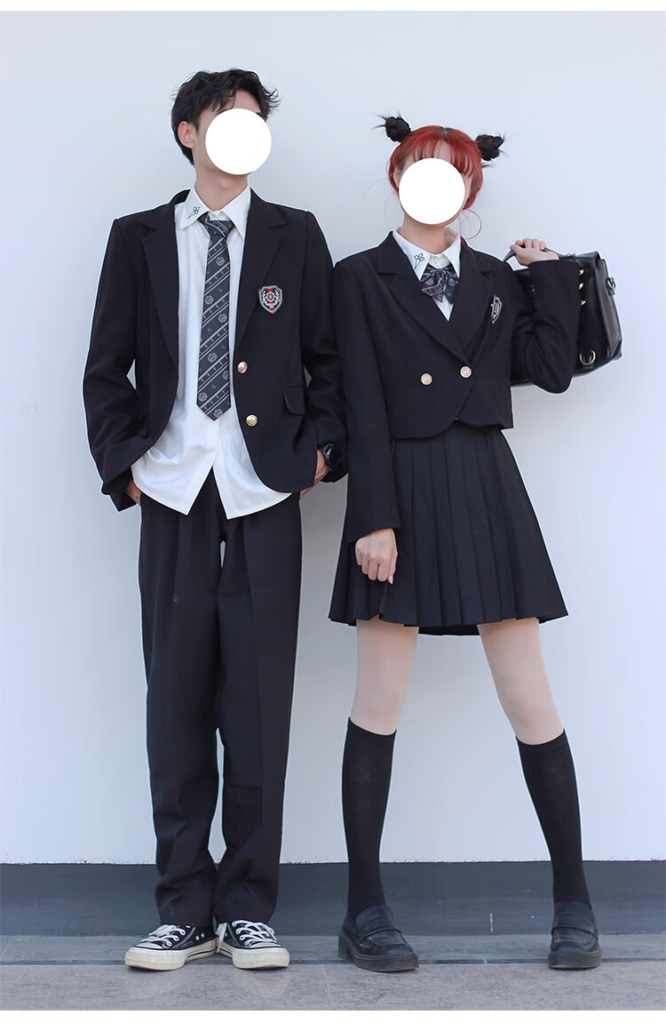 幽幽丸圣荷高dk西服外套原创jk西装外套女dk制服套装情侣款学院风擎嵘