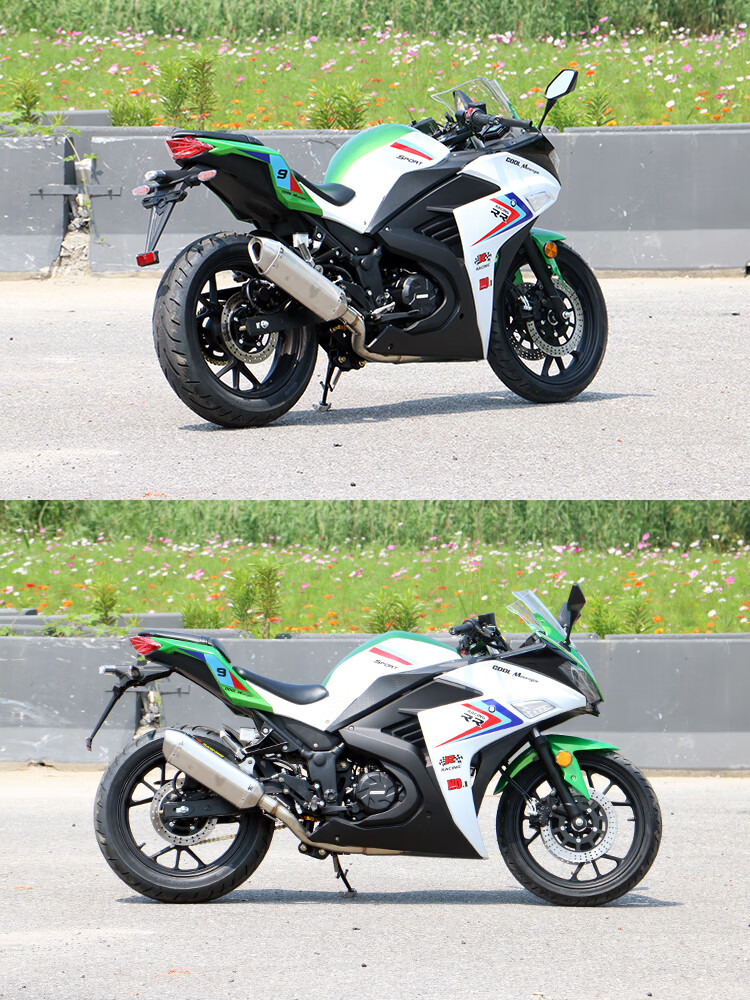 安全自驾 摩托车 悦物耐典 定制川崎款式全新v6摩托车国四电喷跑车